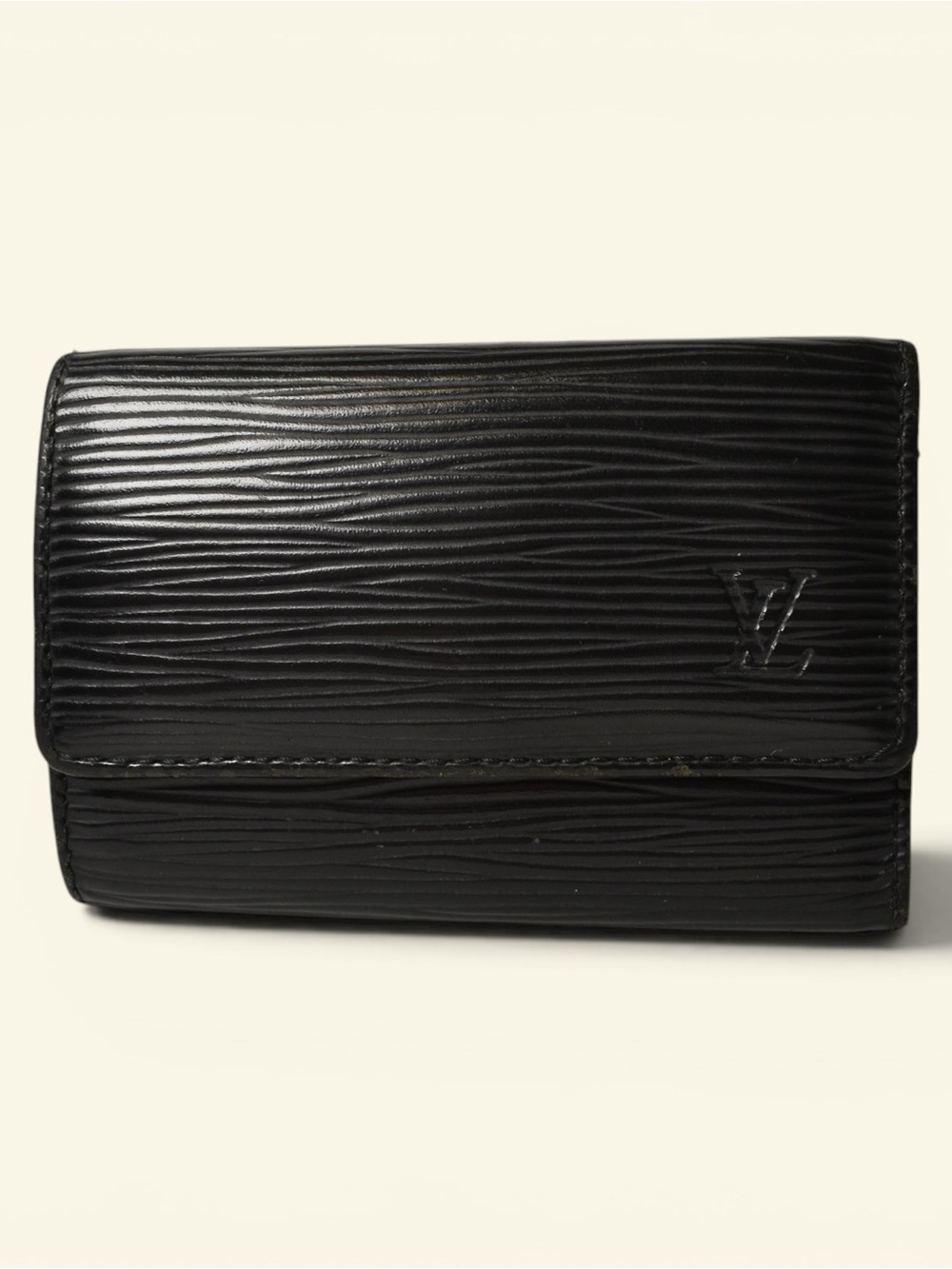 Louis Vuitton Black Epi Leather Compact Wallet